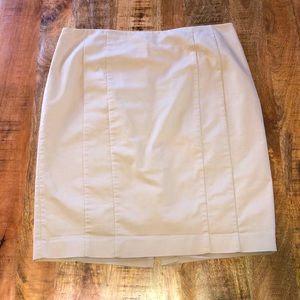 Ann Taylor polished cotton khaki pencil skirt size 12